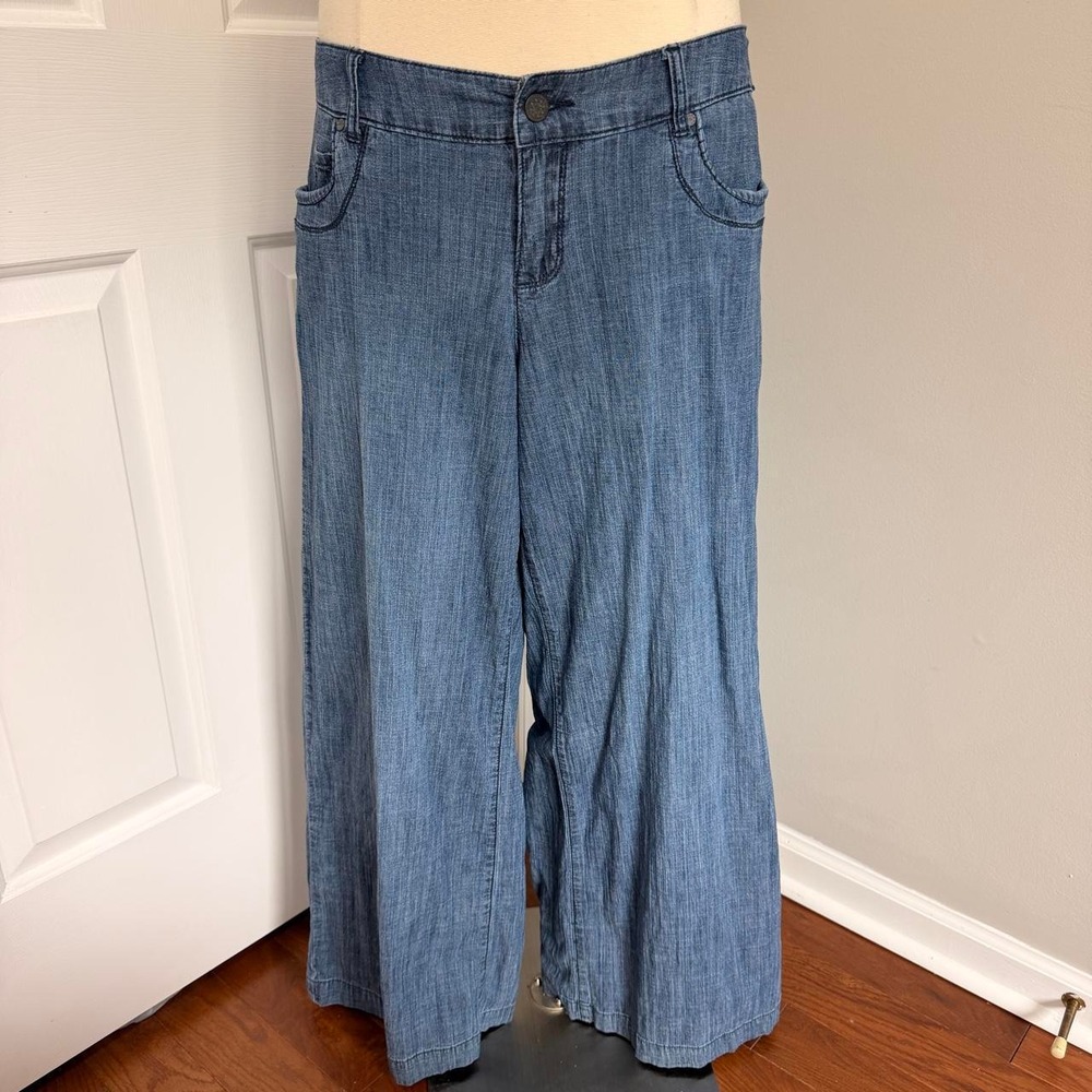 Y2K MEDIUM WASH VENEZIA LOW RISE WIDE LEG JEANS